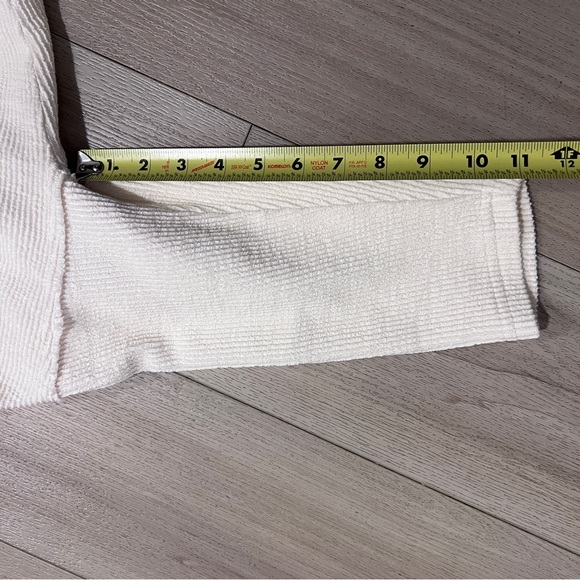 SEAS 78 & Sunny V Neck Sweater 100% Cotton XL Extra Large Oversized Cream Boho - Picture 7 of 11